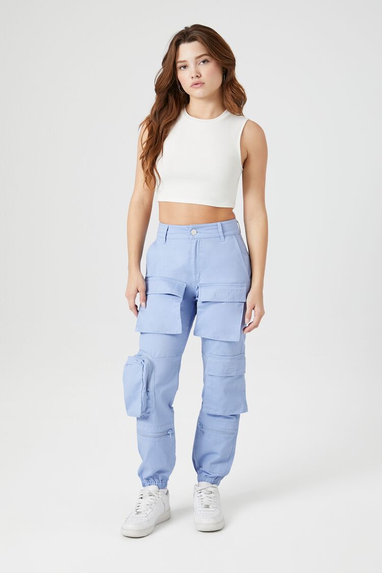Baby Blue Cargo Pant | ONFEMME By Lindsey's Kloset