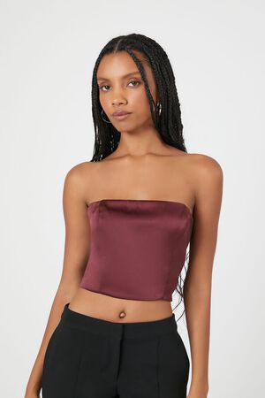 Satin Lace-up Top