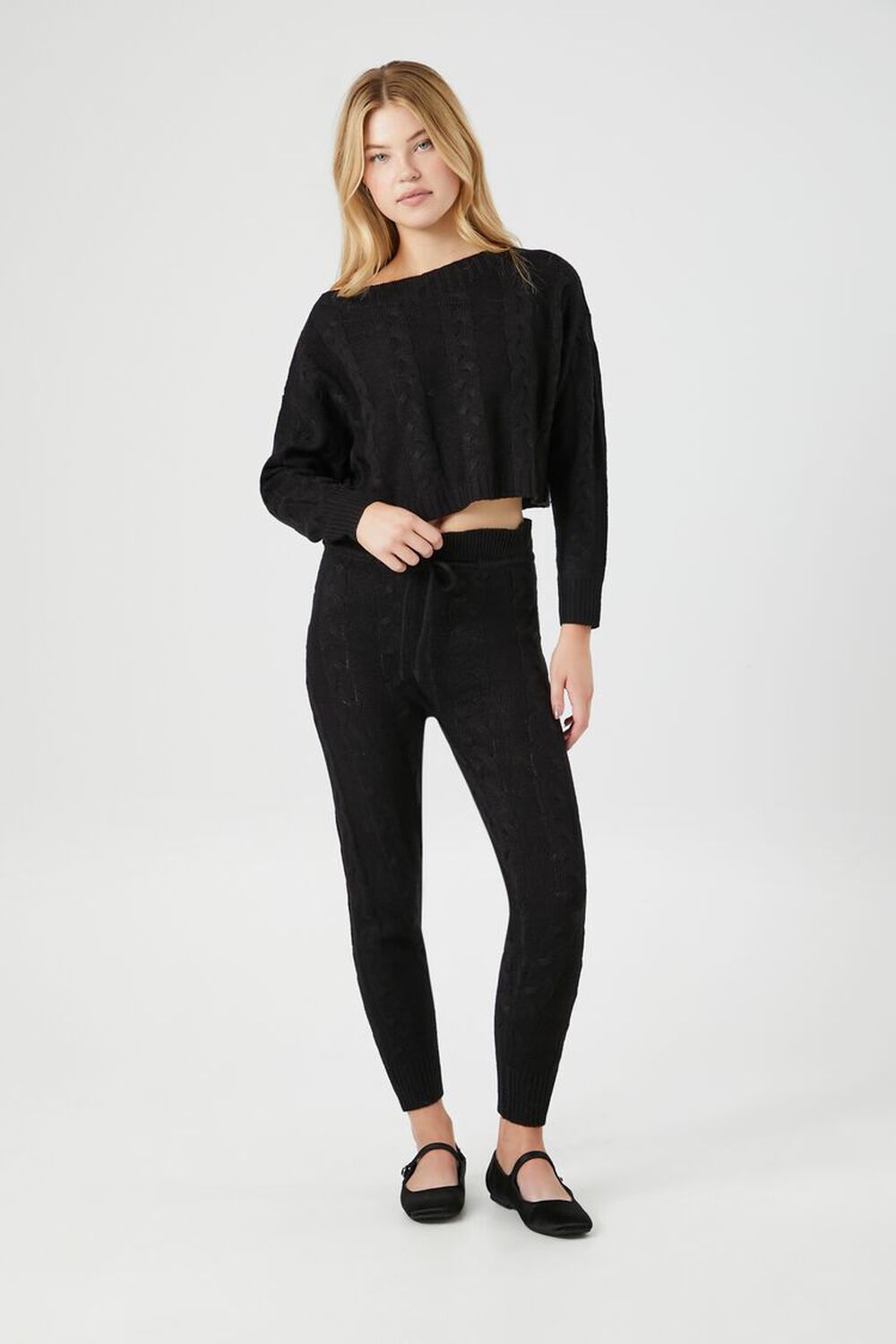 Cable Knit Sweater & Leggings Set