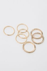 GOLD/CLEAR Rhinestone Ring Set, image 1