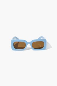 LIGHT BLUE/BROWN Rectangular Frame Sunglasses, image 1