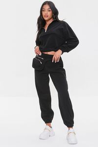 BLACK Fleece Half-Zip Pullover, image 4