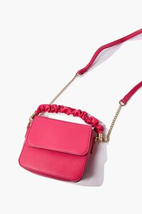 PINK Ruched Faux Leather Crossbody Bag, image 4