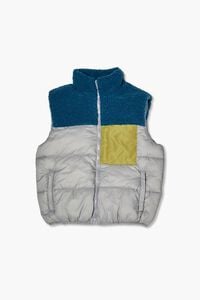 BLUE/MULTI Kids Puffer Vest (Girls + Boys), image 1