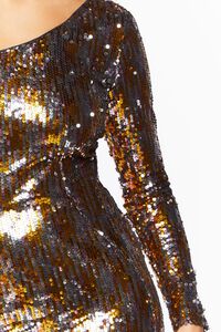 GOLD/MULTI Metallic Sequin Mini Dress, image 5