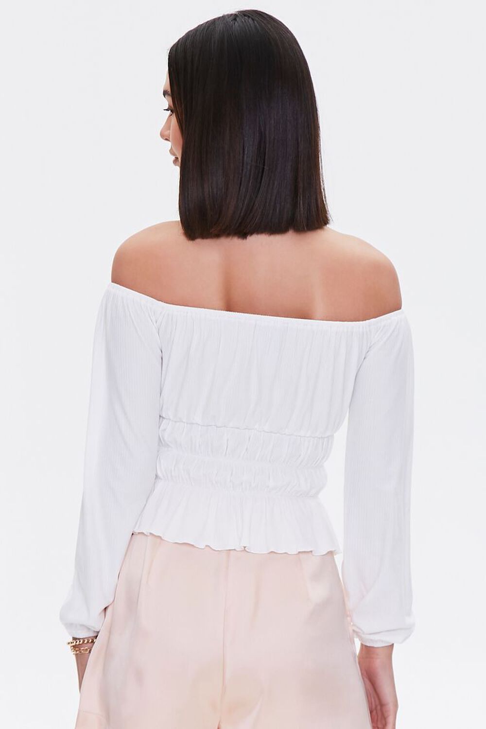 IVORY Off-the-Shoulder Peasant Top, image 3