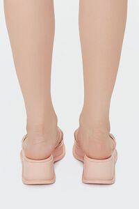 BLUSH Faux Leather Toe-Loop Wedges, image 3