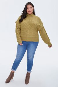 CITRON Plus Size Layered Mock Neck Sweater, image 4