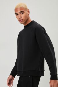 BLACK Fleece Raglan-Sleeve Sweatshirt, image 2