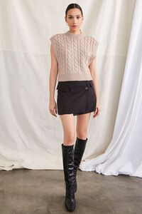 TAUPE Cable Knit Sweater Vest, image 4