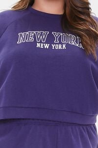 NAVY/WHITE Plus Size New York Pullover, image 5