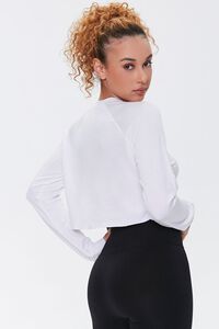 WHITE Active French Terry Crop Top, image 3