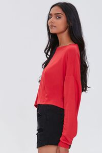 RED Drop-Sleeve Batwing Top, image 2