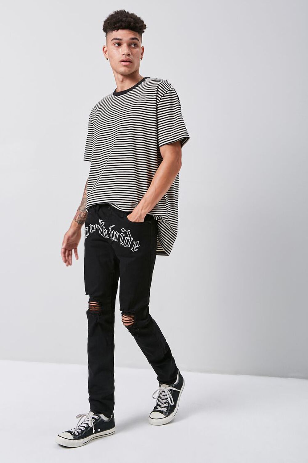 Worldwide Graphic Skinny Jeans, image 1