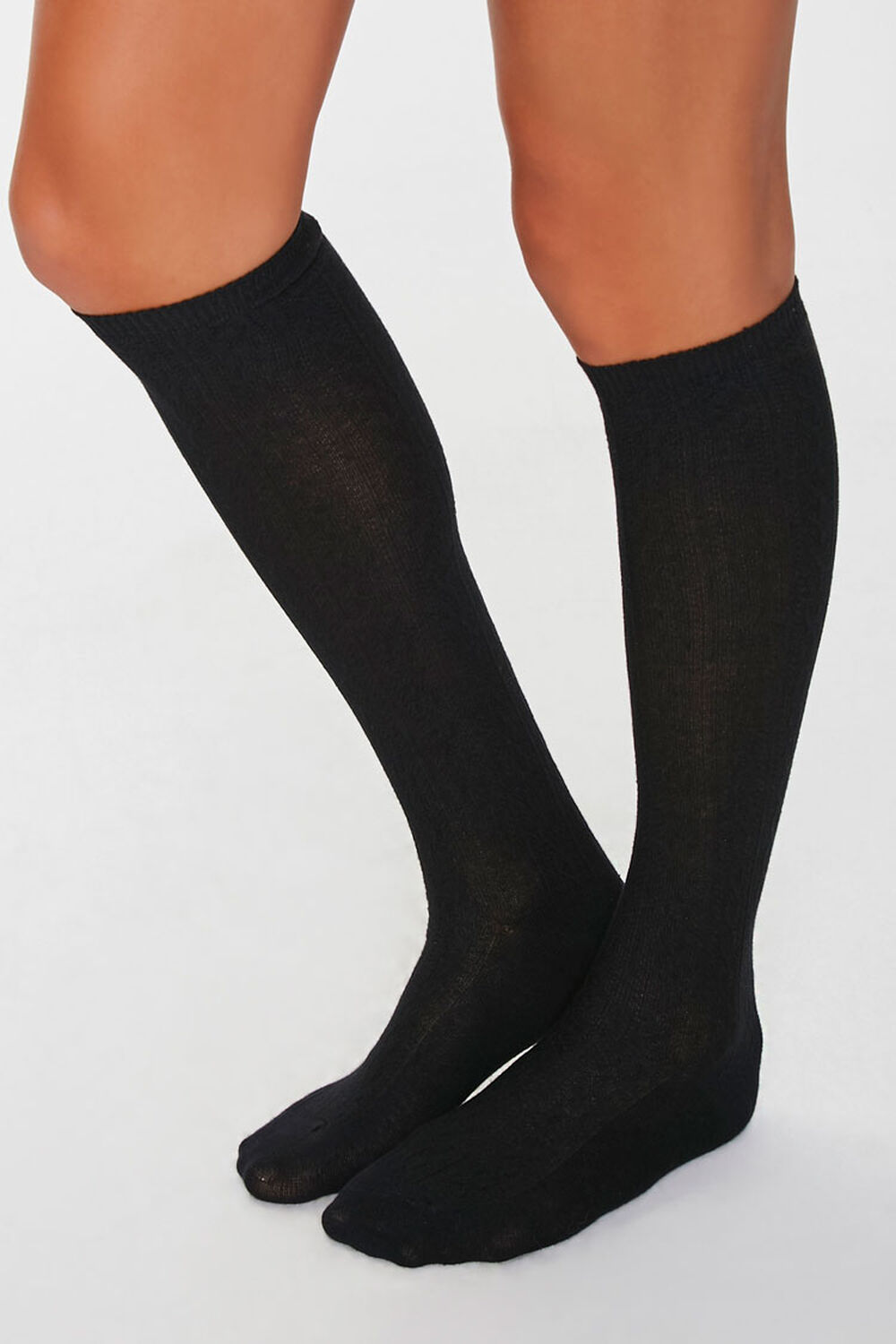 BLACK/BLACK Knee-High Socks - 2 Pack, image 1