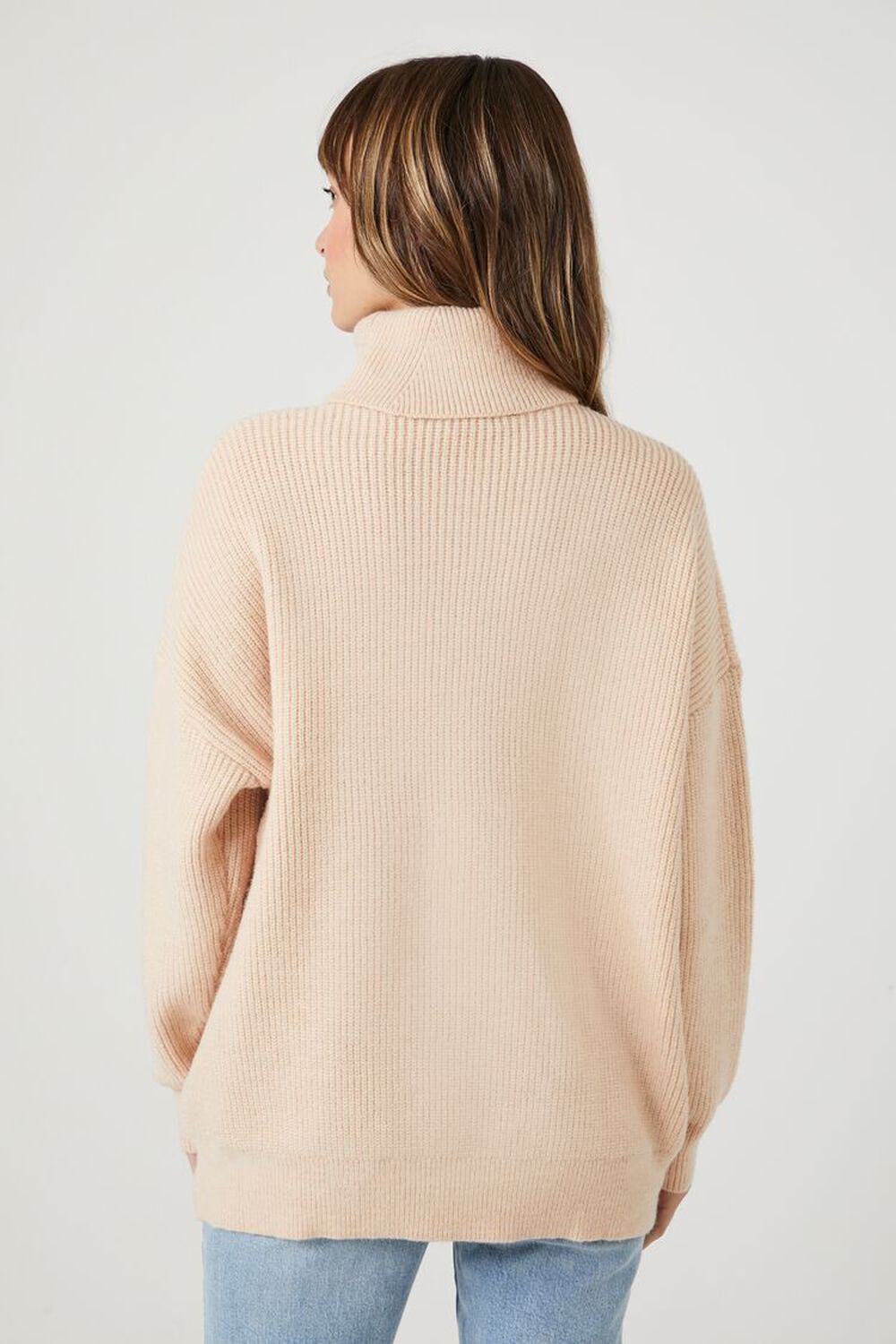Ribbed Knit Turtleneck Sweater, image 3
