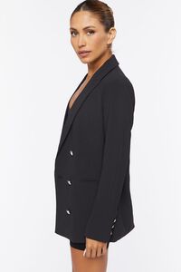 BLACK Notched Double-Breasted Blazer, image 2