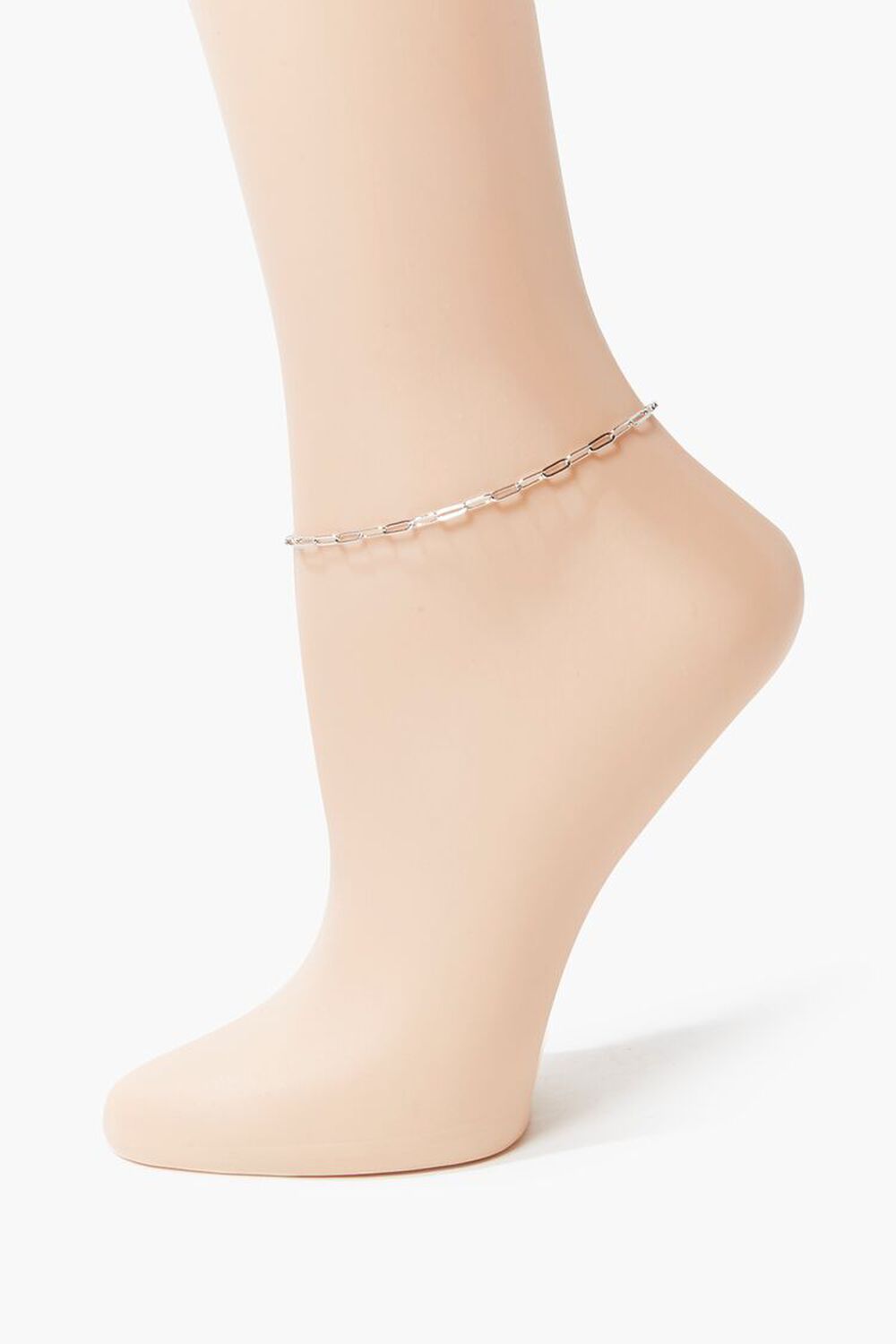 SILVER Anchor Chain Anklet, image 1