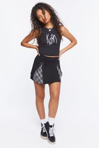BLACK/MULTI Plaid Pleated Mini Skirt, image 5