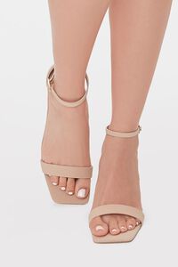 NUDE Faux Leather Ankle-Strap Heels, image 4