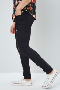 BLACK Distressed Skinny Jeans, image 2