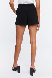 BLACK Pull-On Drawstring Shorts, image 4