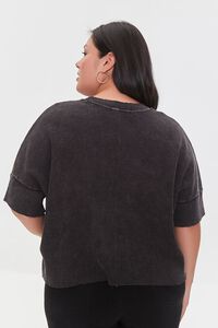 CHARCOAL Plus Size High-Low Tee, image 3