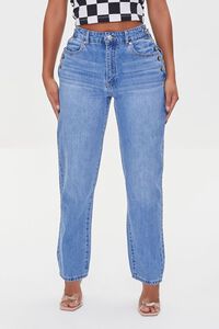 MEDIUM DENIM Crisscross Chain 90s-Fit Jeans, image 2