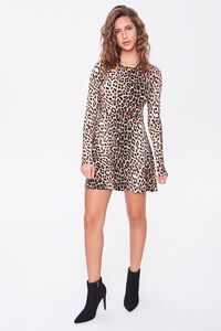 Leopard Print Skater Dress, image 4