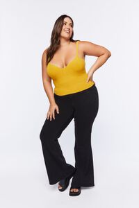 WASHED BLACK Plus Size High-Rise Flare Jeans, image 6