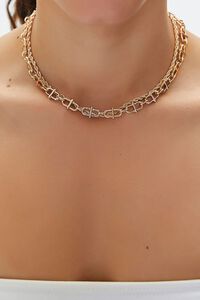 GOLD Upcycled Chunky Chain Necklace Set, image 1