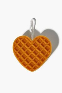 TAN/MULTI Heart Waffle Bath Sponge, image 3