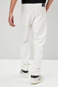 WHITE Clean Wash Tapered Jeans, image 4