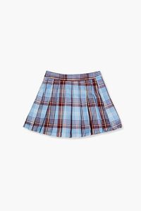 BLUE/MULTI Girls Plaid A-Line Skirt (Kids), image 2