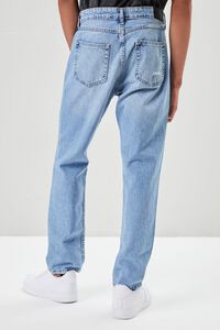 MEDIUM DENIM Distressed Straight-Leg Jeans, image 4