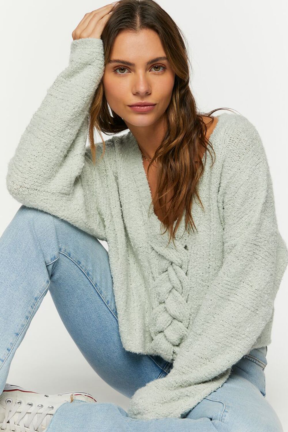 MINT Fuzzy Dolman-Sleeve Sweater, image 1