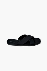 BLACK Crisscross Slip-On Sandals, image 2
