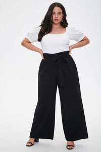Plus Size Belted Wide-Leg Pants, image 5