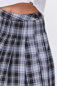 BLACK/MULTI Pleated Plaid Mini Skirt, image 5