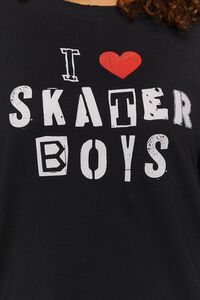 BLACK/MULTI Plus Size I Love Skater Boys Combo Tee, image 5