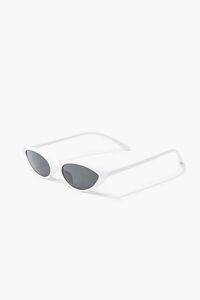 WHITE/BLACK Cat-Eye Tinted Sunglasses, image 2