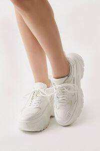 WHITE Chunky Platform Sneakers, image 5