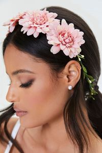 CORAL/MULTI Floral Crown Headwrap, image 2
