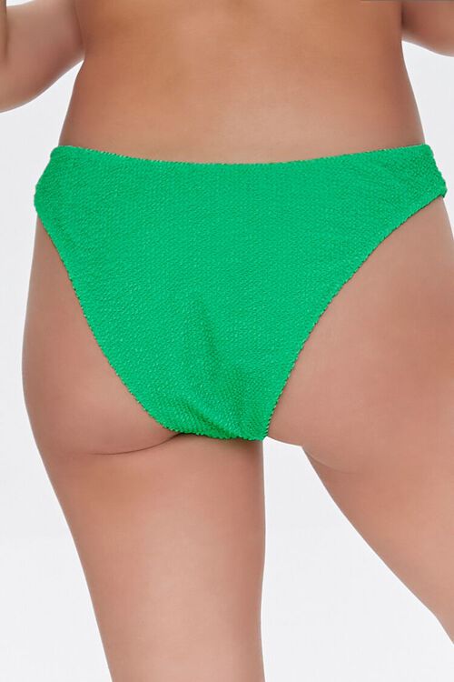 GREEN Textured Cheeky Bikini Bottoms, image 4