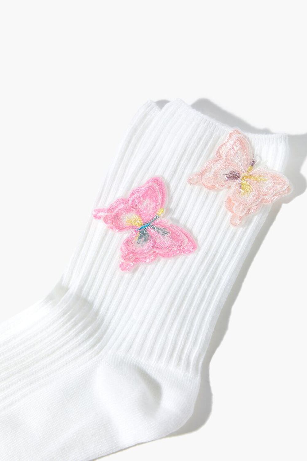 Butterfly Applique Crew Socks, image 2
