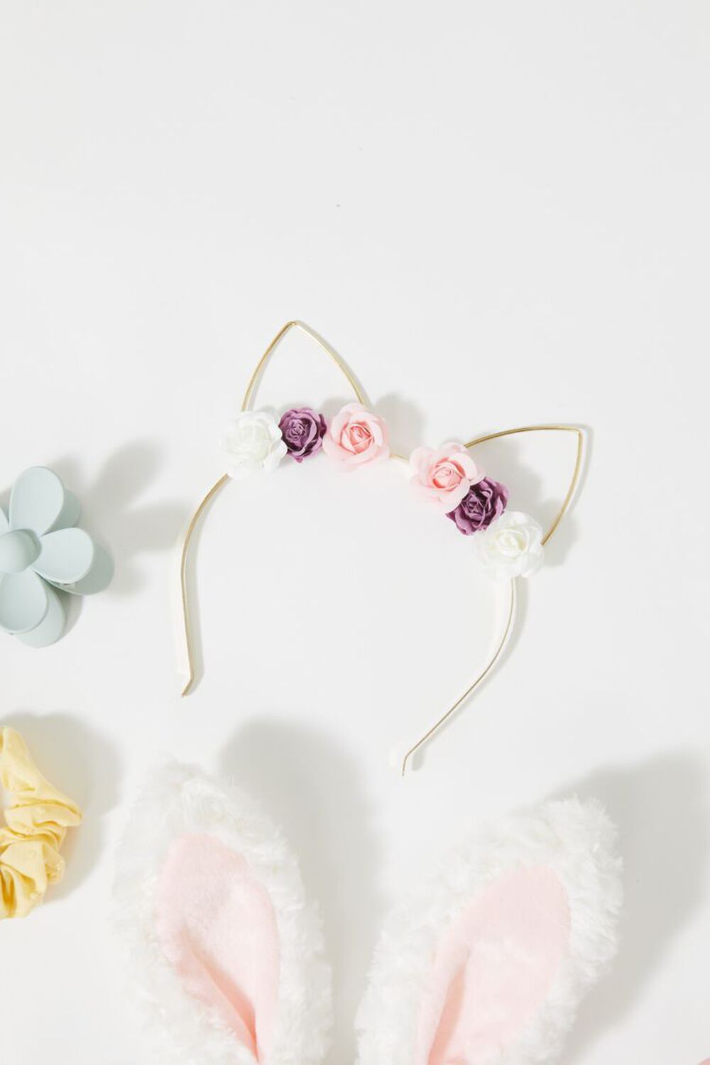 PINK/MULTI Floral Cat-Ear Headband, image 1