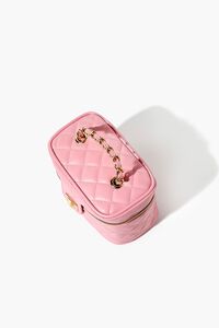 PINK Quilted Makeup Train Case, image 3