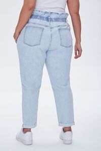LIGHT DENIM Plus Size Paperbag Jeans, image 4