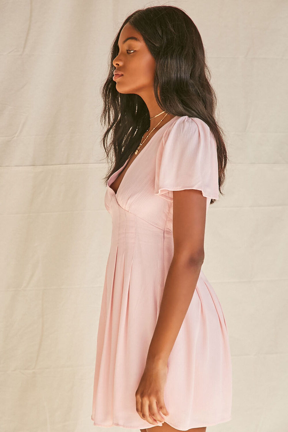 PINK Bell Sleeve Fit & Flare Dress, image 2