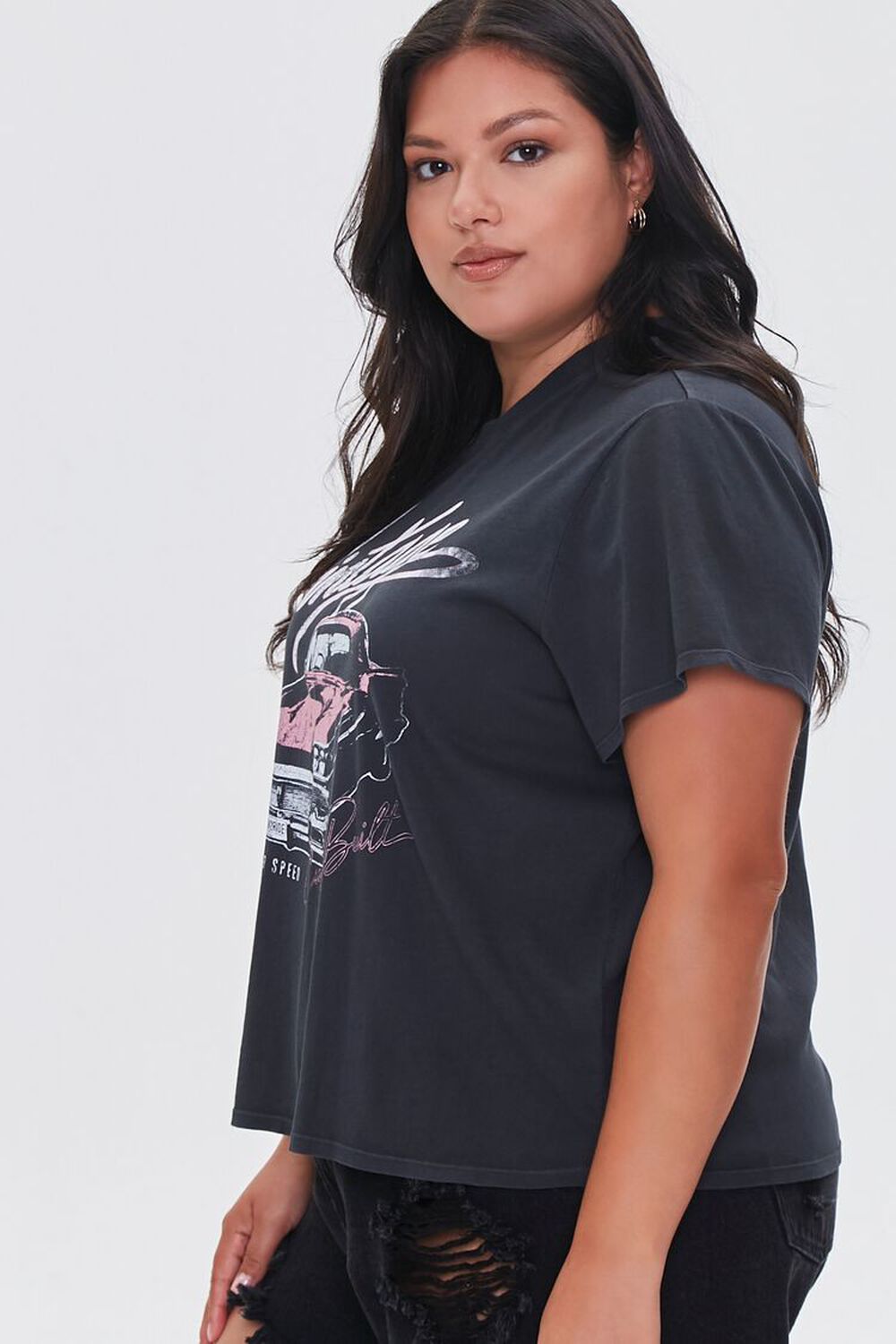 CHARCOAL/MULTI Plus Size Vintage Graphic Tee, image 2